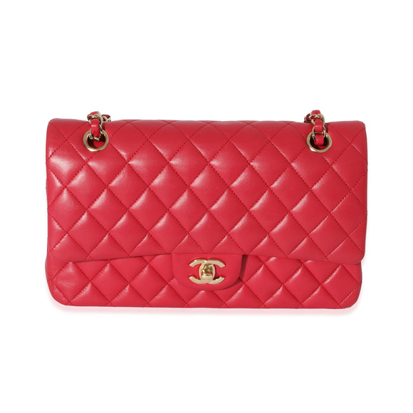 Chanel Dark Pink Lambskin Medium Flap Bag - Picture 1 of 7